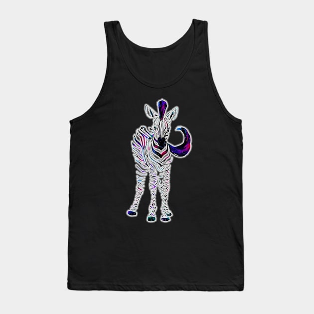 Galaxy Zebra Tank Top by FishWithATopHat